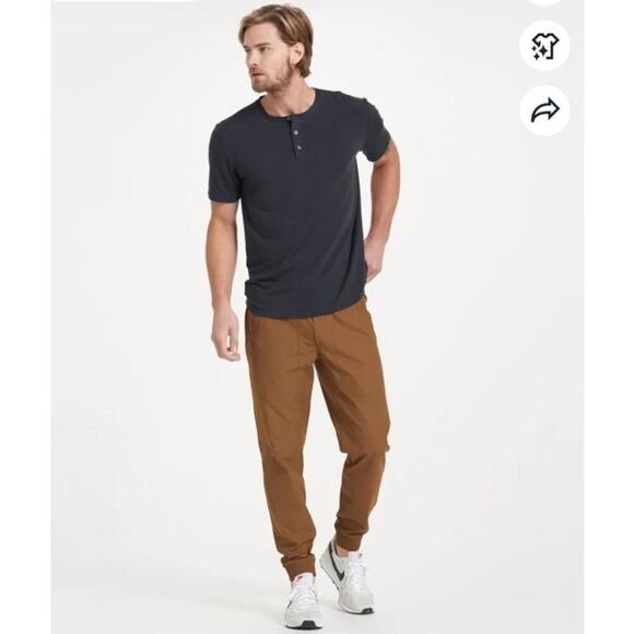 VUORI Like New Tan Brown Meta Jogger in Tobacco